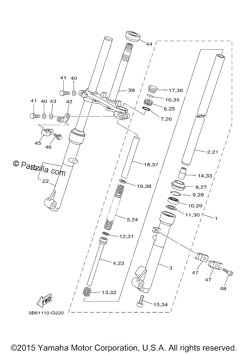 Diagrama de FRONT FORK