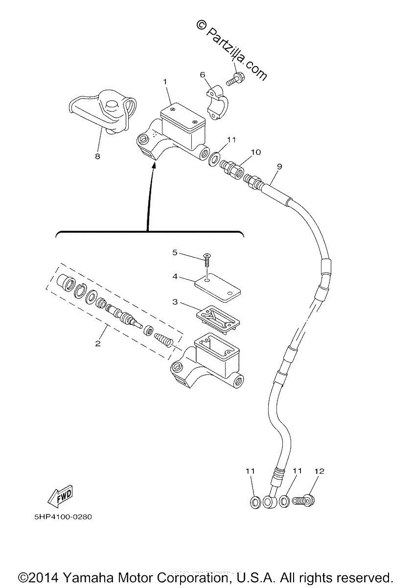 Diagrama de FRONT MASTER CYLINDER