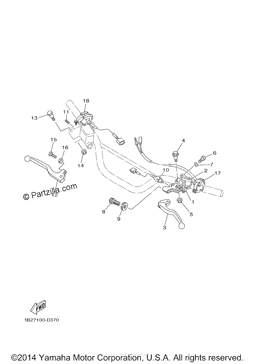Diagrama de HANDLE SWITCH LEVER