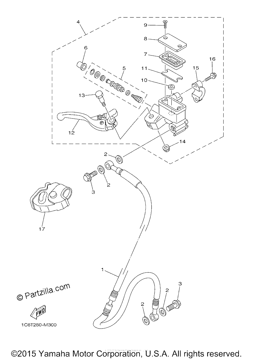 Diagrama de FRONT MASTER CYLINDER