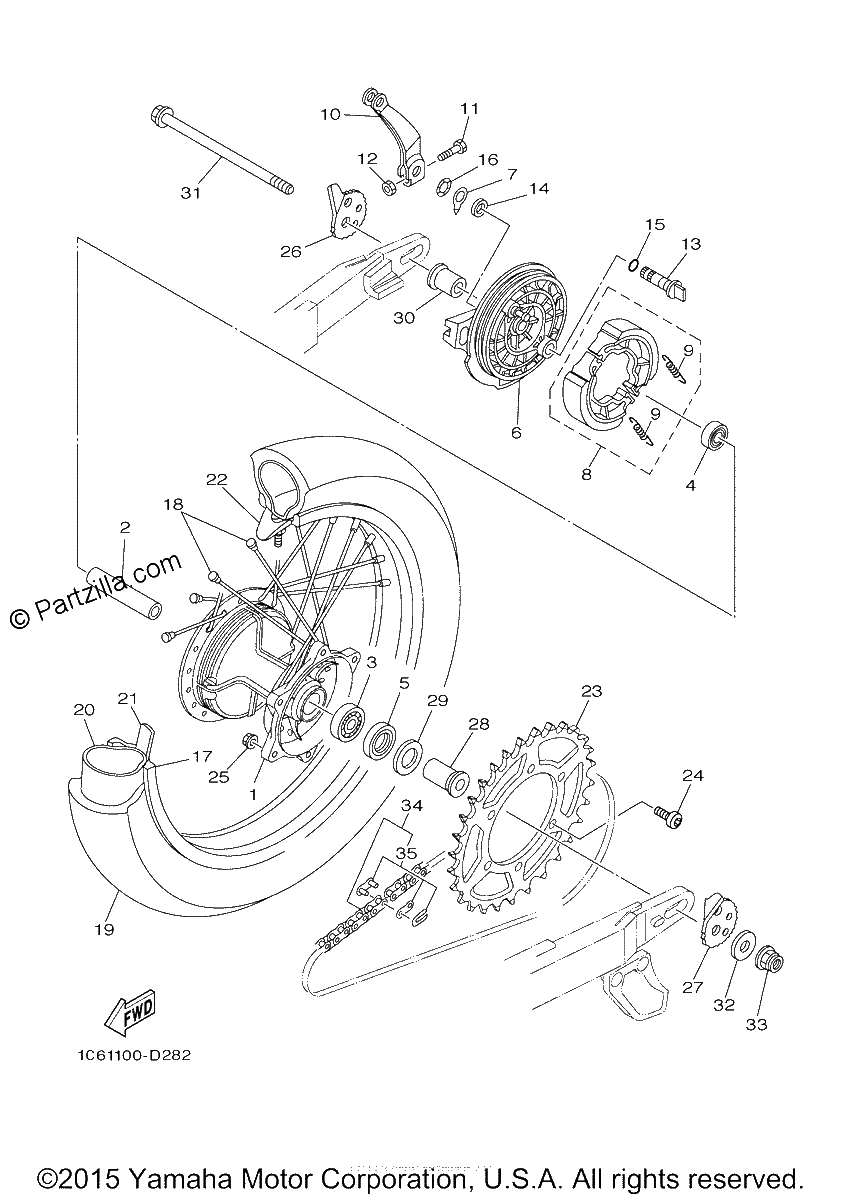 Diagrama de REAR WHEEL