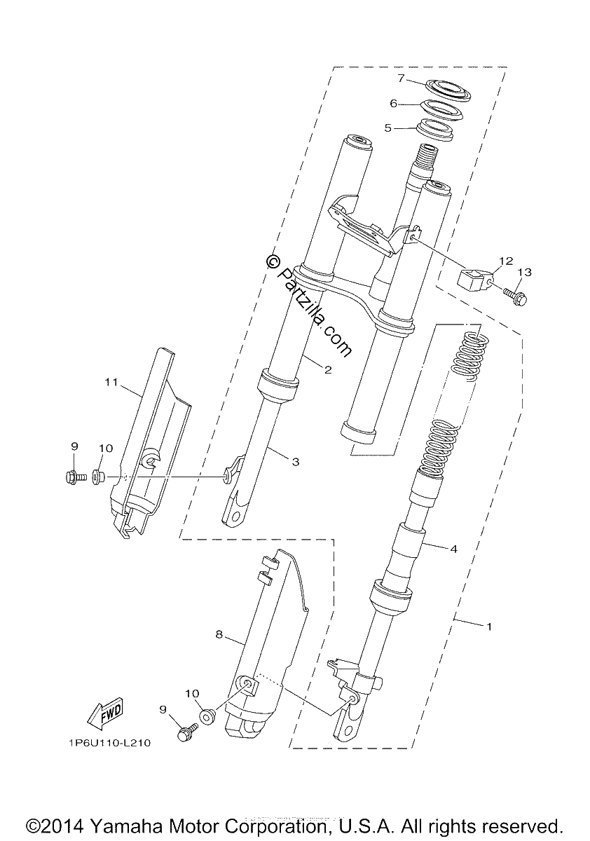 Diagrama de FRONT FORK