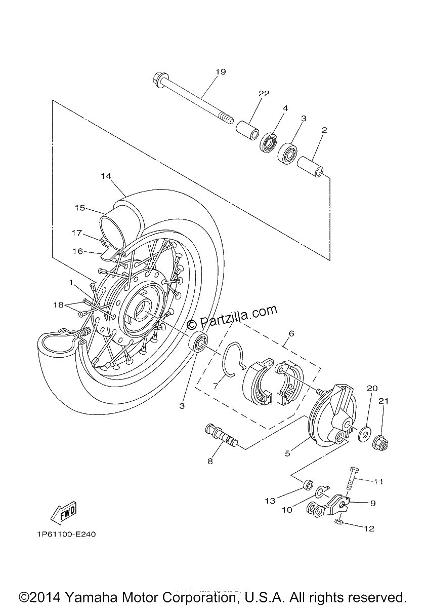 Diagrama de FRONT WHEEL
