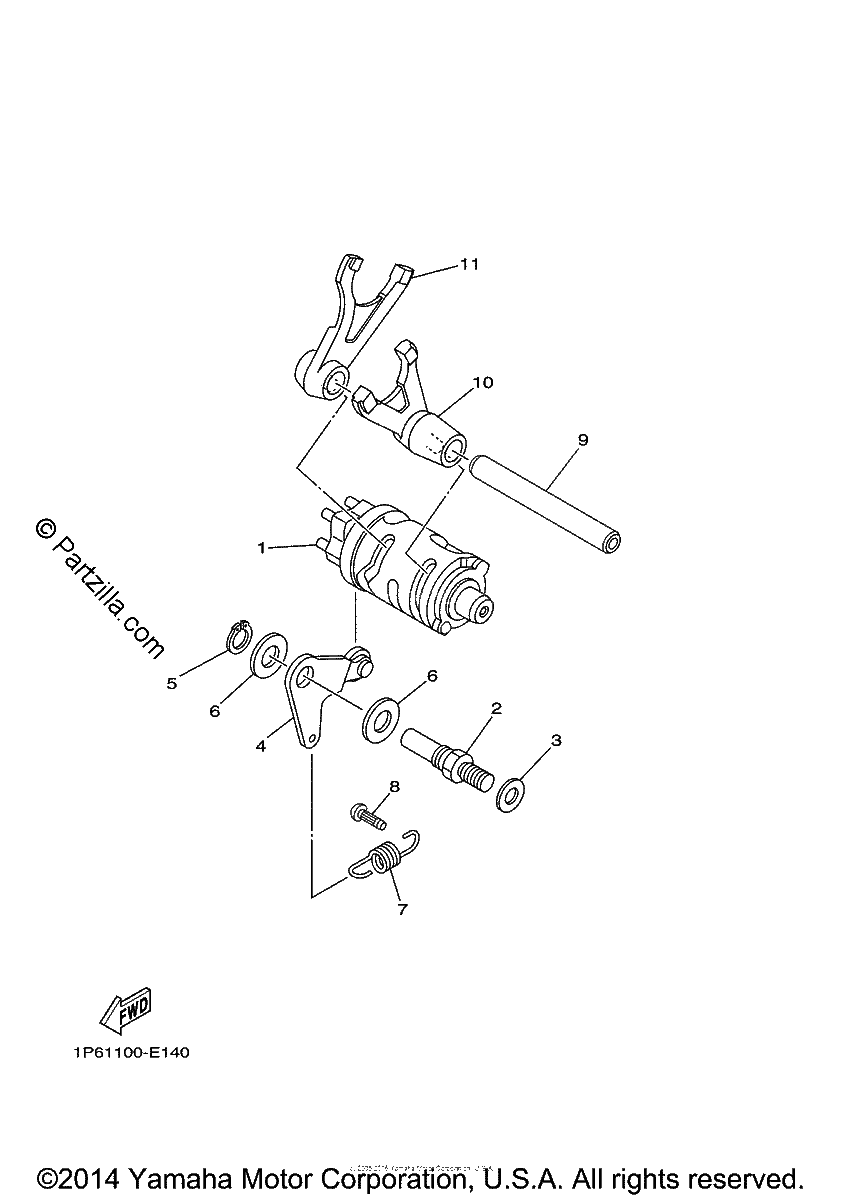 Diagrama de SHIFT CAM FORK