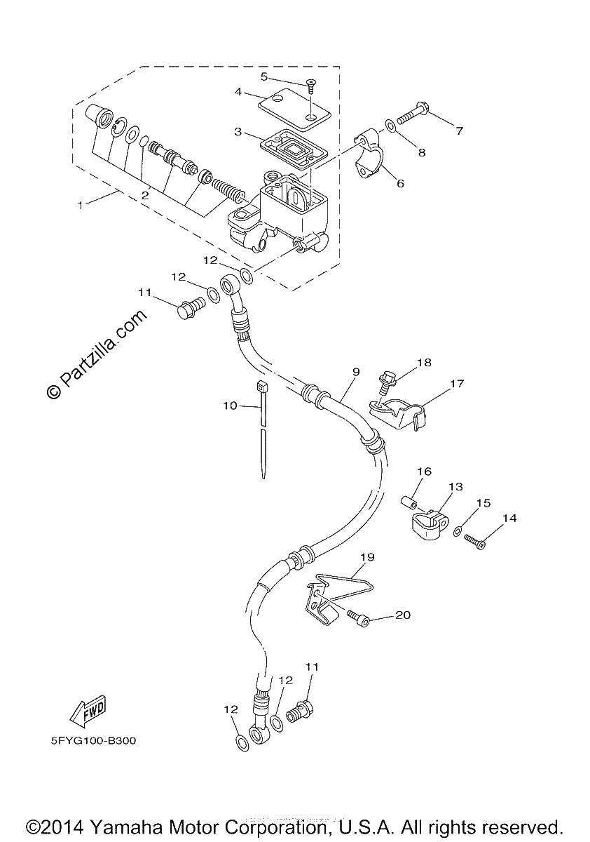 Diagrama de FRONT MASTER CYLINDER