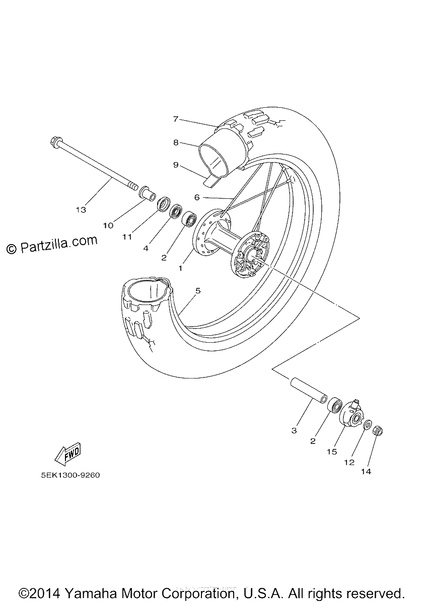 Diagrama de FRONT WHEEL