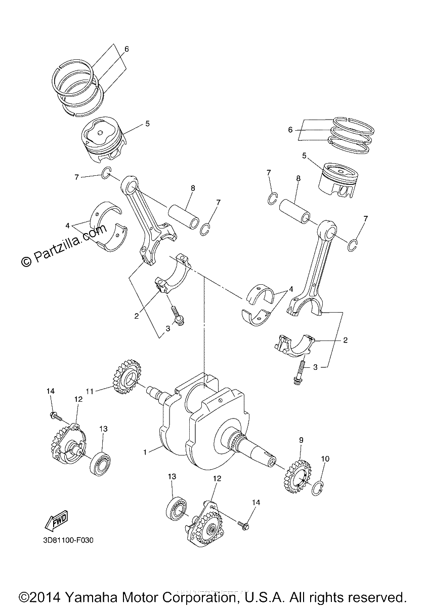 Diagrama de CRANKSHAFT PISTON