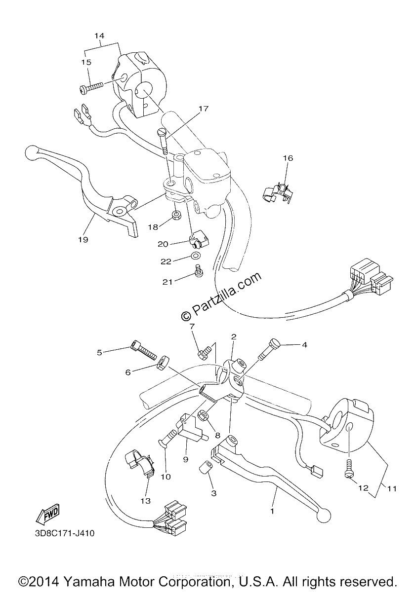 Diagrama de HANDLE SWITCH LEVER