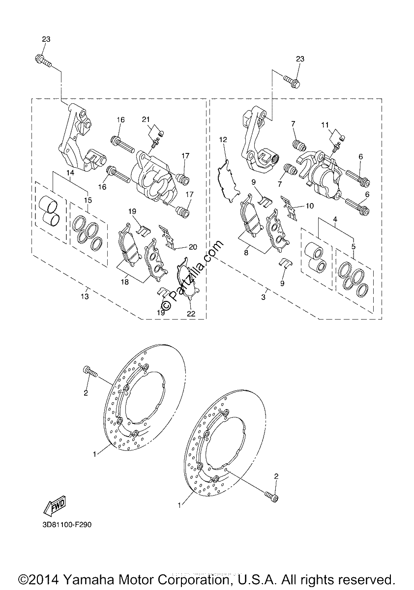 Diagrama de FRONT BRAKE CALIPER