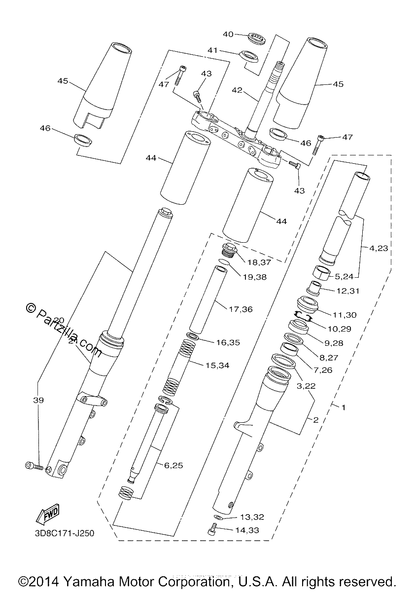 Diagrama de FRONT FORK