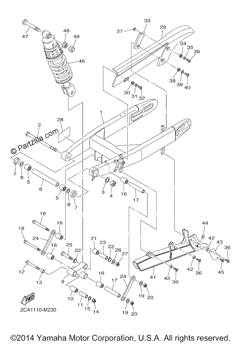 Diagrama de REAR ARM SUSPENSION