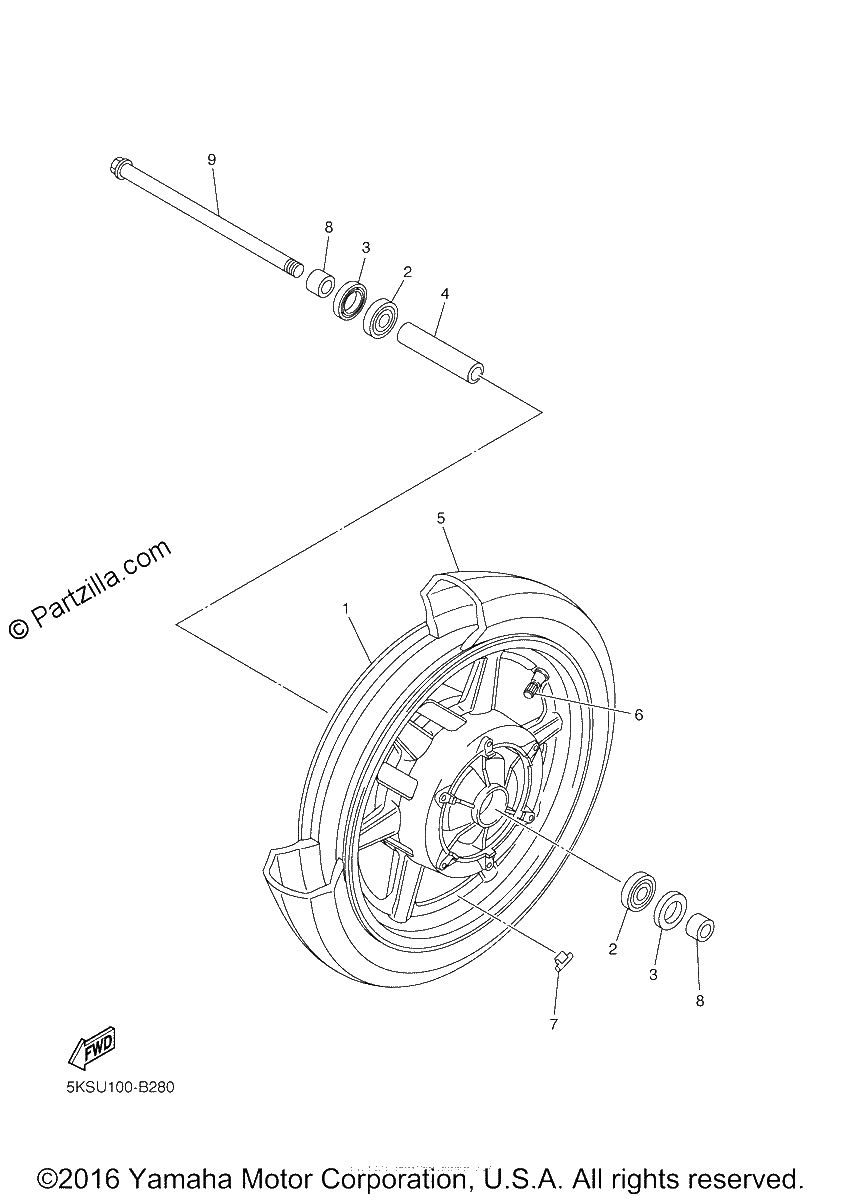 Diagrama de FRONT WHEEL