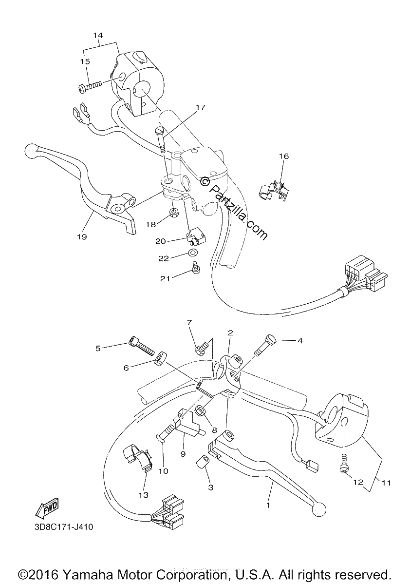 Diagrama de HANDLE SWITCH LEVER
