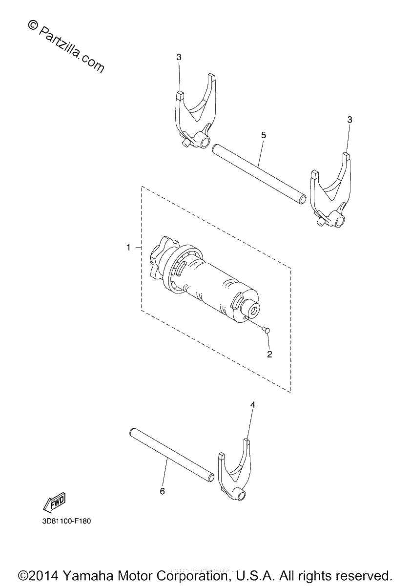 Diagrama de SHIFT CAM FORK