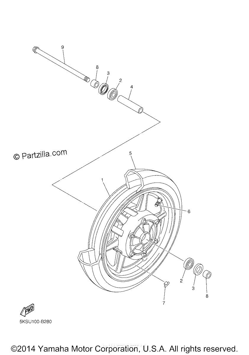 Diagrama de FRONT WHEEL