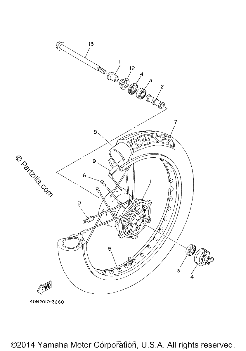 Diagrama de FRONT WHEEL