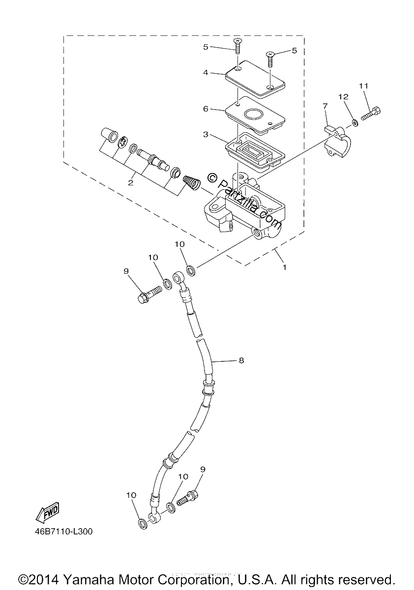 Diagrama de FRONT MASTER CYLINDER