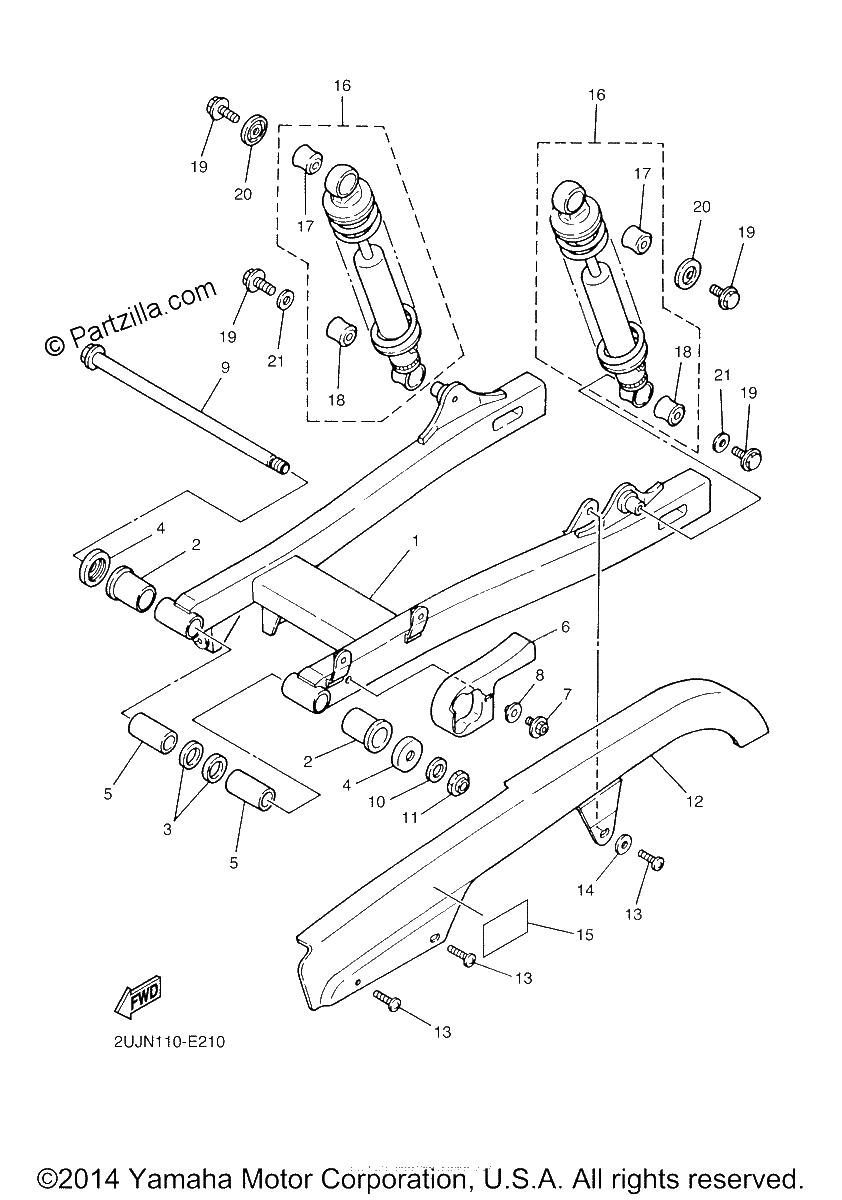 Diagrama de REAR ARM SUSPENSION