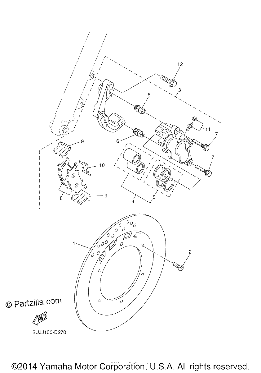 Diagrama de FRONT BRAKE CALIPER