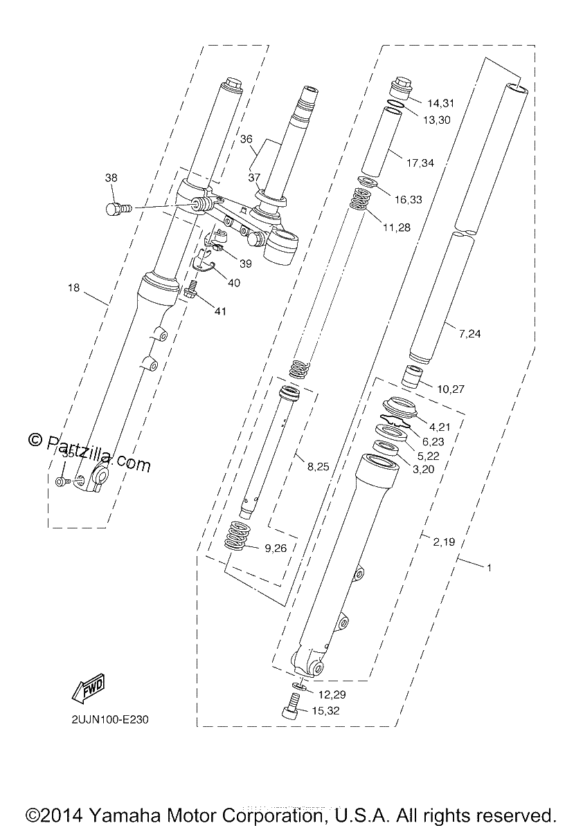 Diagrama de FRONT FORK