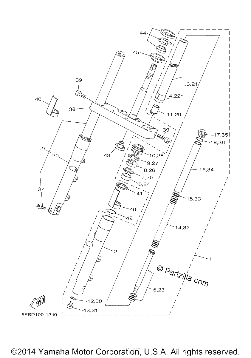 Diagrama de FRONT FORK