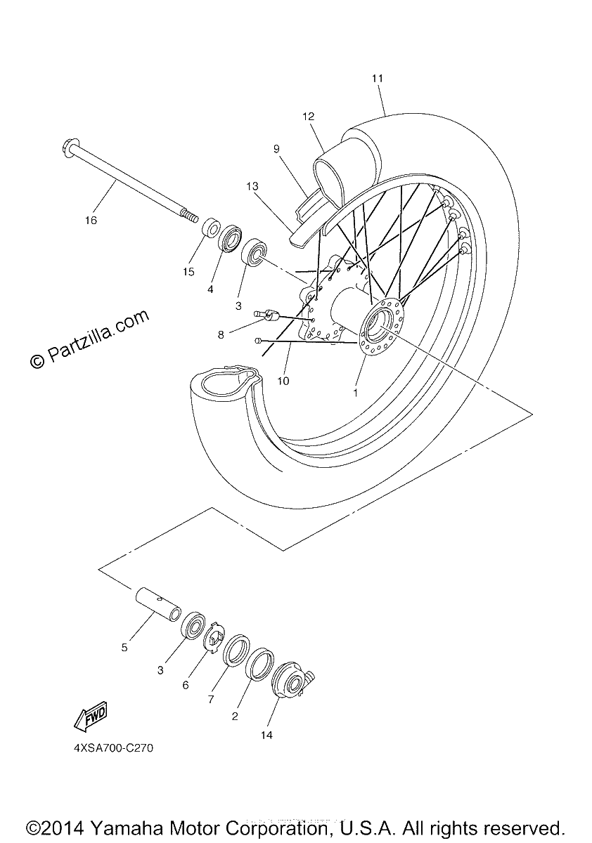 Diagrama de FRONT WHEEL