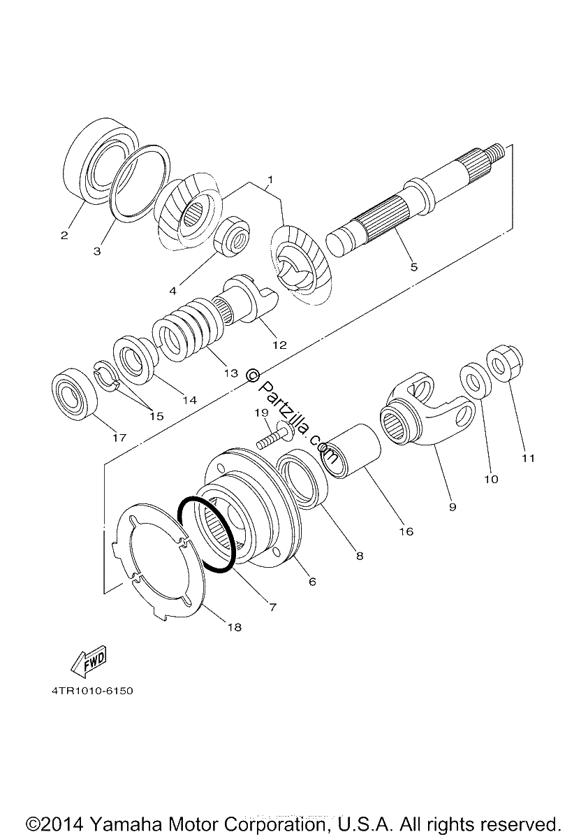 Diagrama de MIDDLE DRIVE GEAR