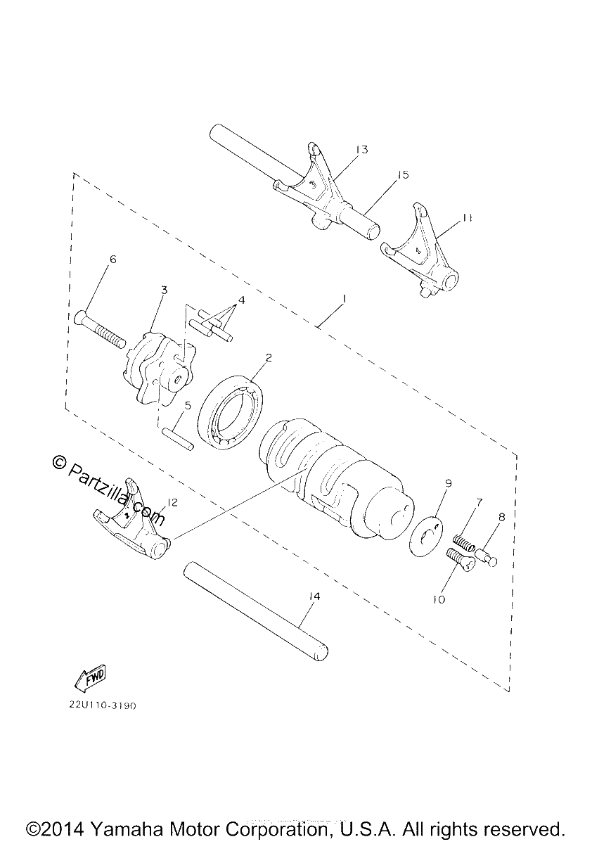 Diagrama de SHIFT CAM FORK