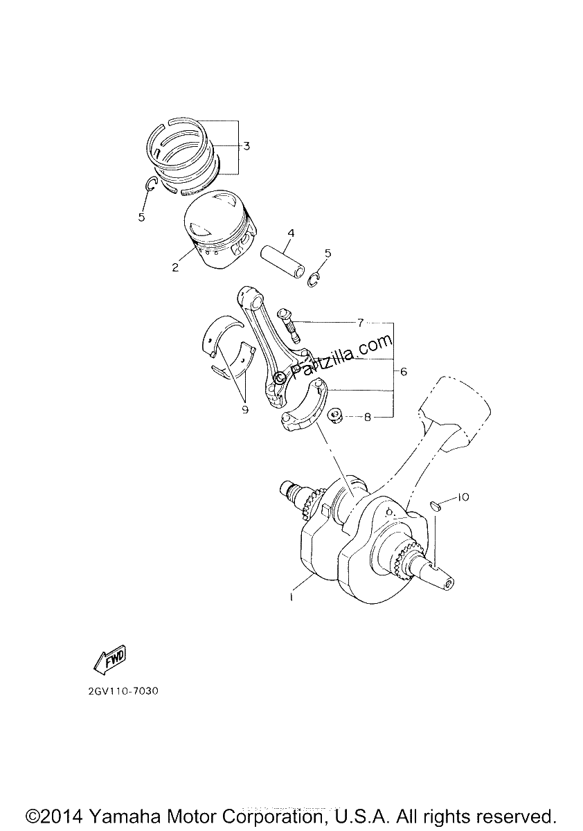 Diagrama de CRANKSHAFT PISTON