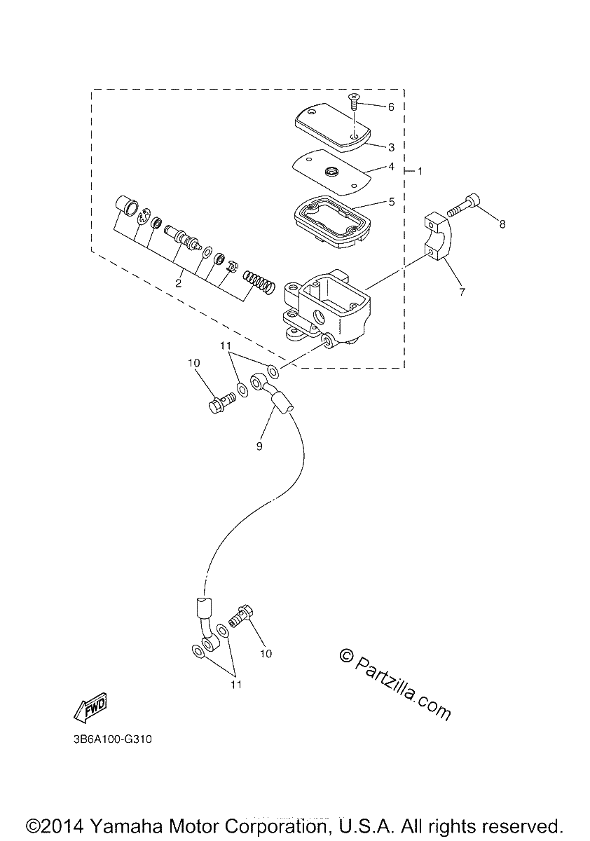 Diagrama de FRONT MASTER CYLINDER