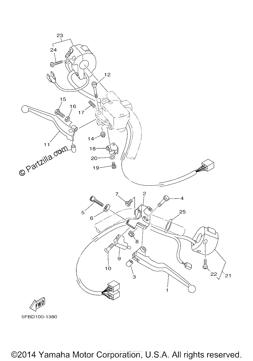 Diagrama de HANDLE SWITCH LEVER