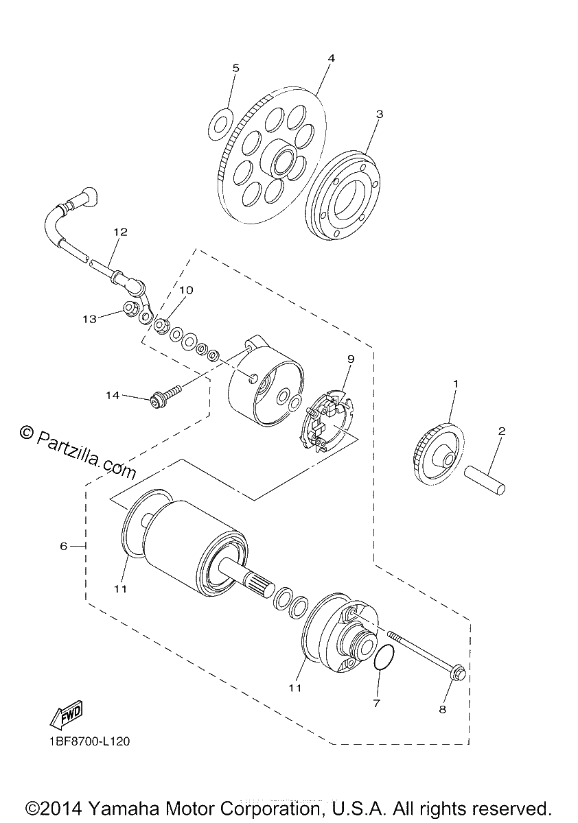 Diagrama de STARTER CLUTCH