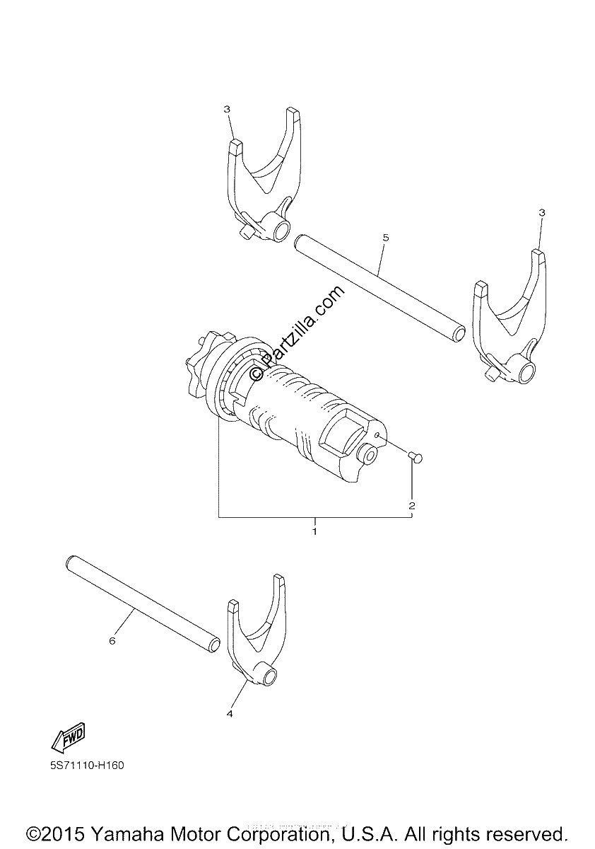 Diagrama de SHIFT CAM FORK