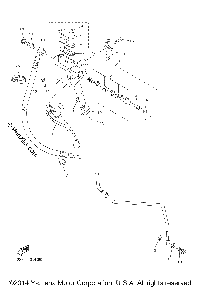 Diagrama de FRONT MASTER CYLINDER 2
