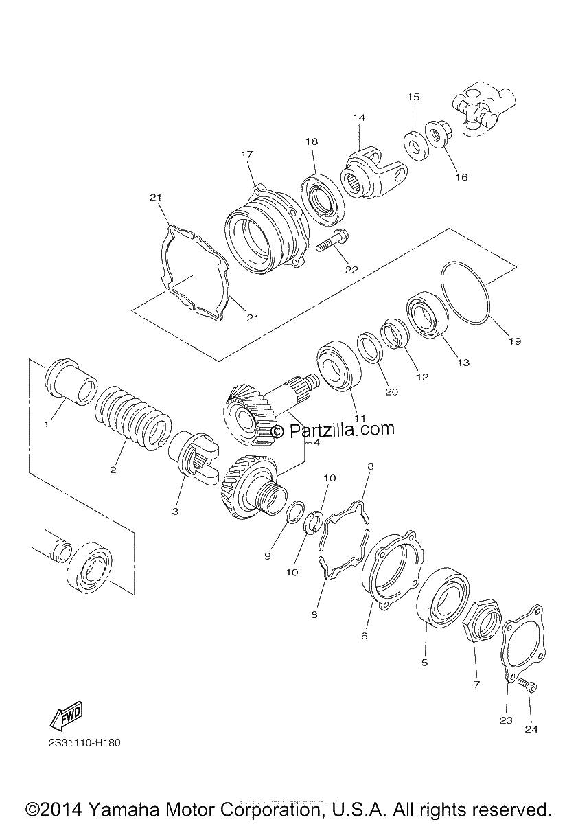 Diagrama de MIDDLE DRIVE GEAR