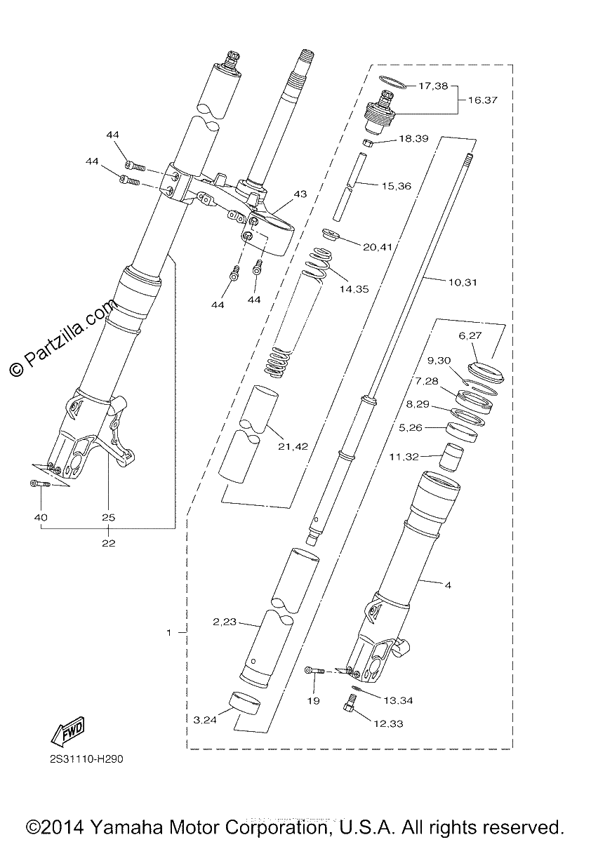 Diagrama de FRONT FORK