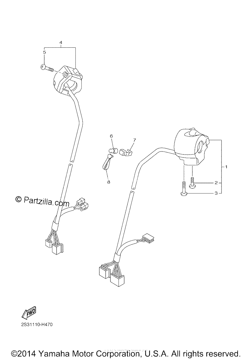 Diagrama de HANDLE SWITCH LEVER