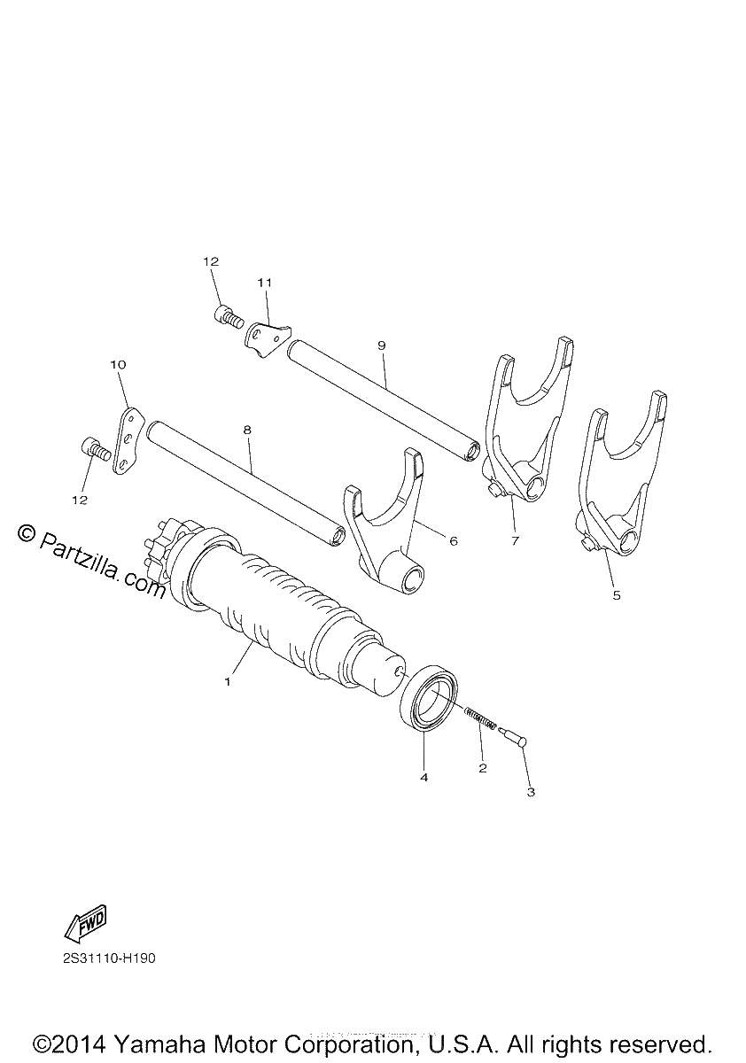 Diagrama de SHIFT CAM FORK