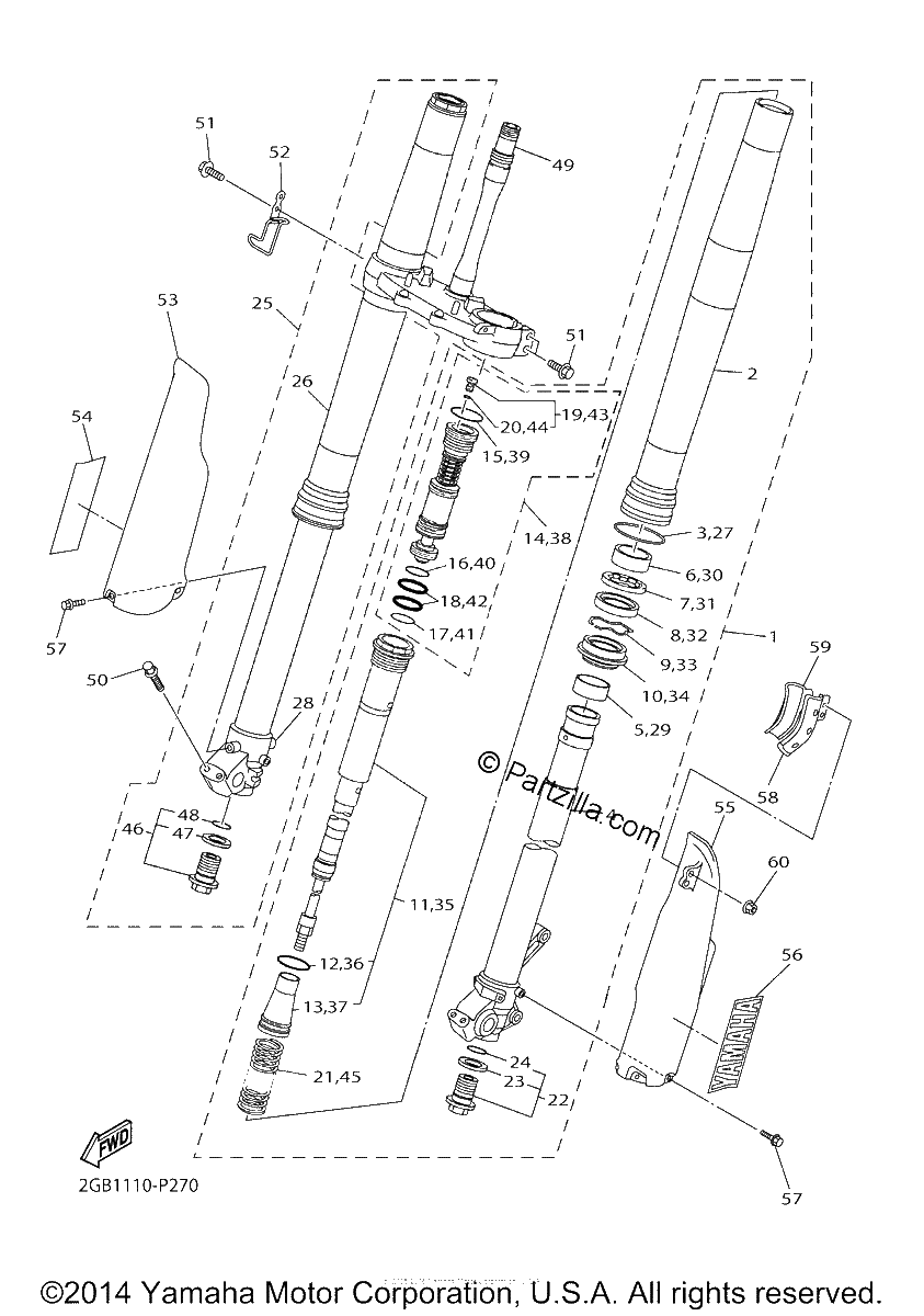 Diagrama de FRONT FORK