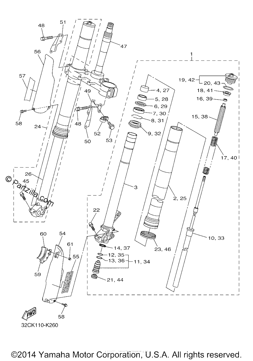 Diagrama de FRONT FORK