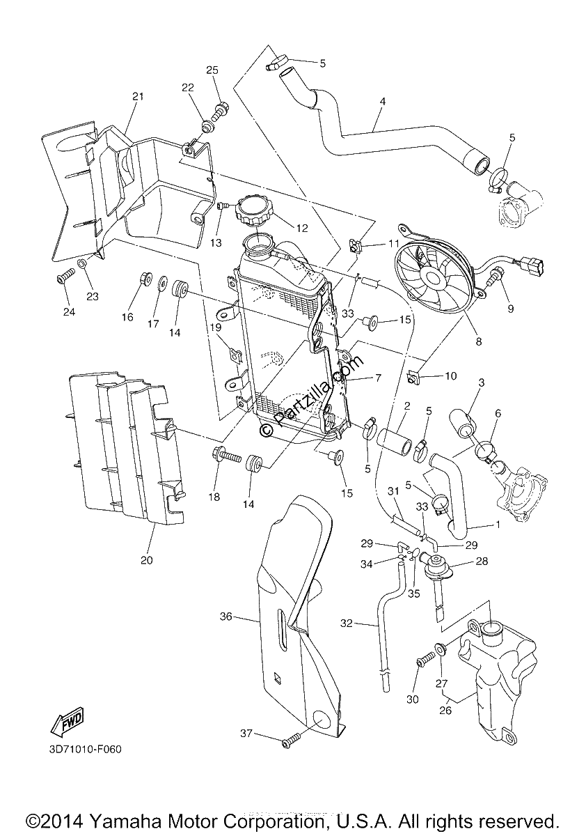 Diagrama de RADIATOR HOSE