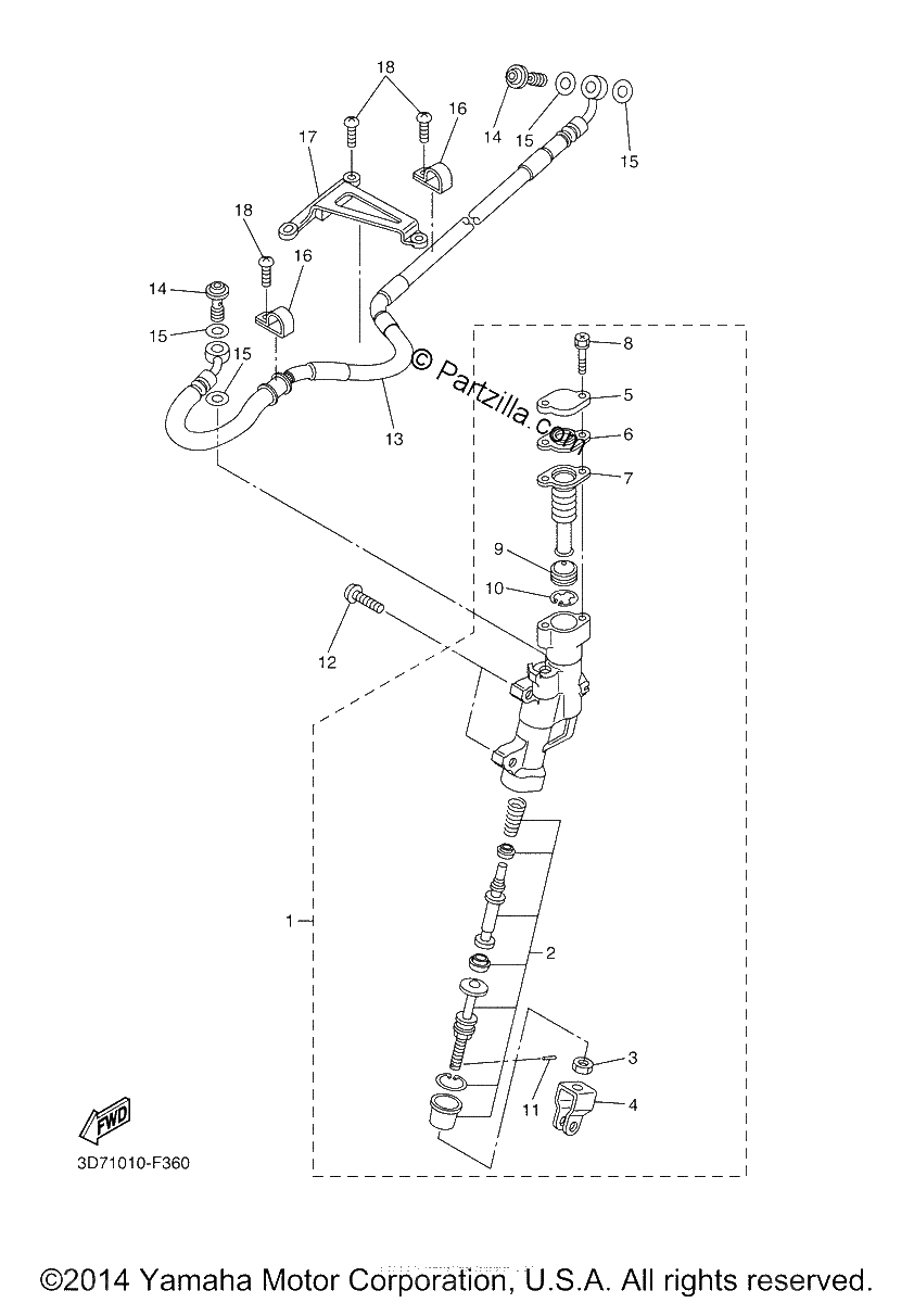 Diagrama de REAR MASTER CYLINDER