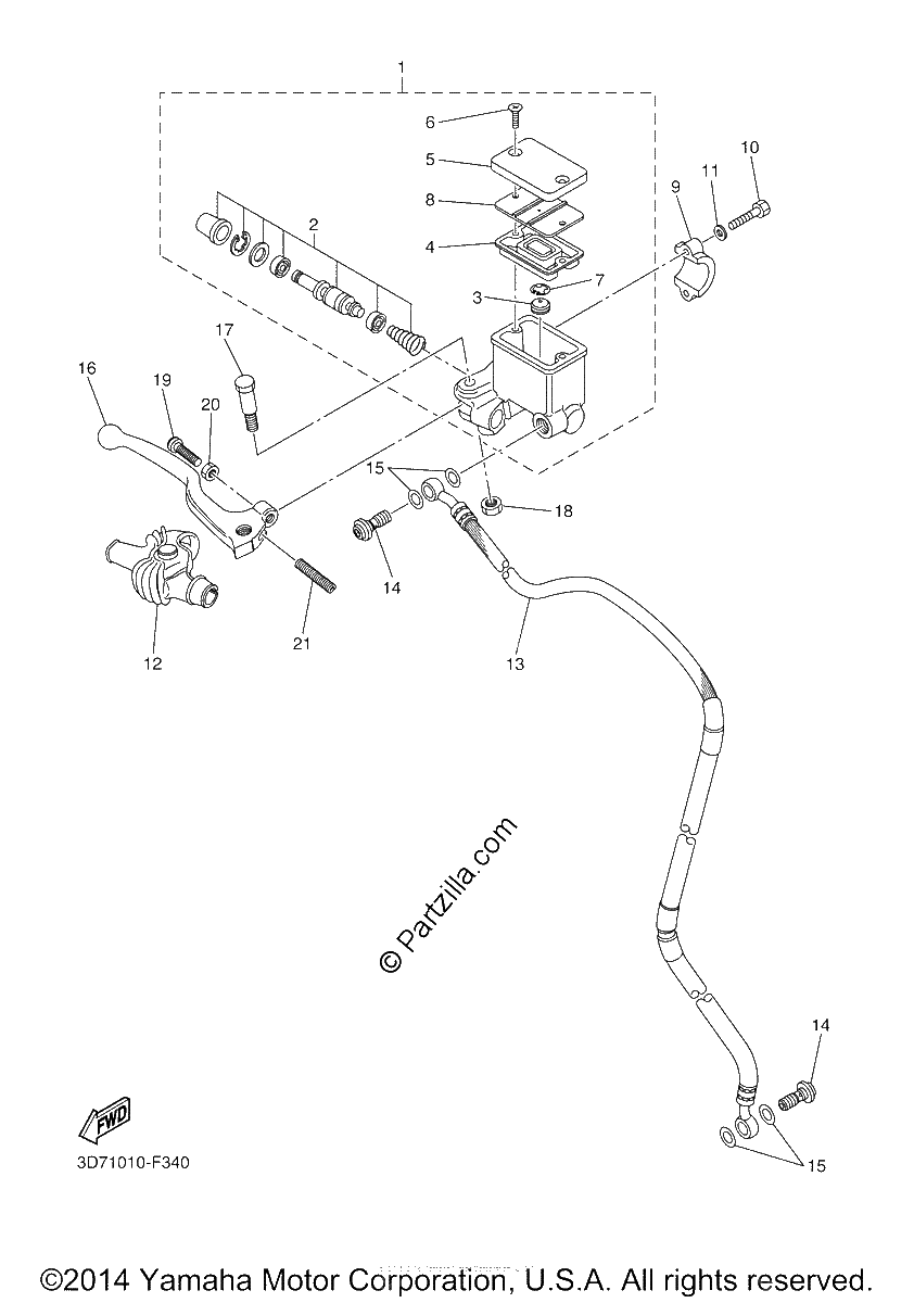 Diagrama de FRONT MASTER CYLINDER