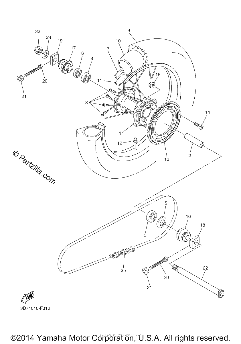 Diagrama de REAR WHEEL