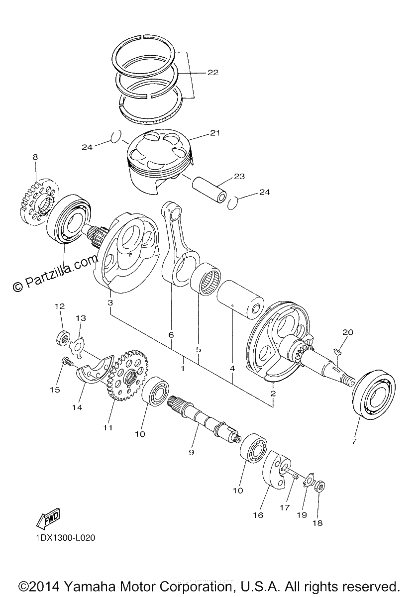 Diagrama de CRANKSHAFT PISTON