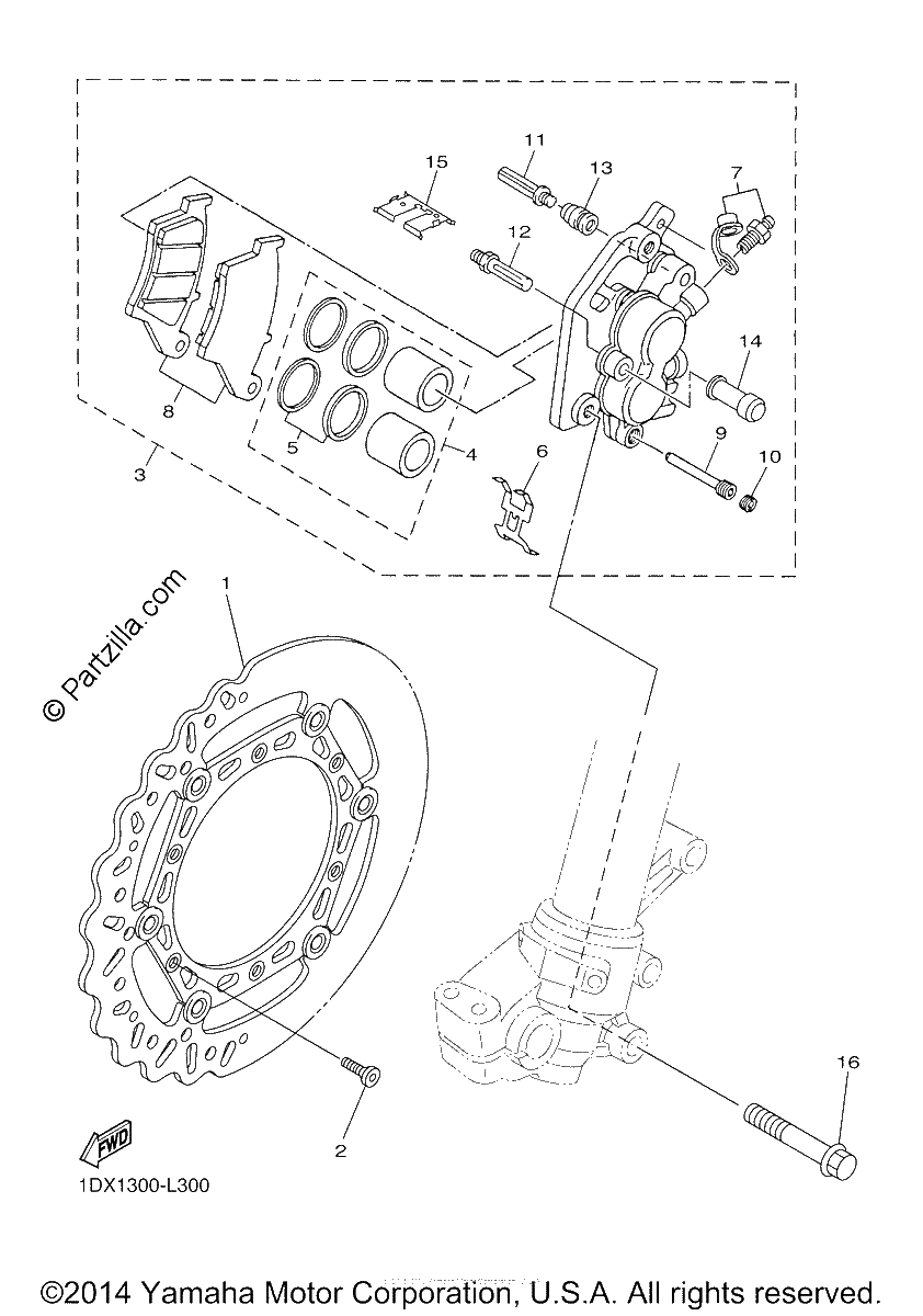 Diagrama de FRONT BRAKE CALIPER