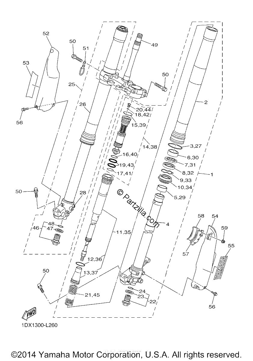 Diagrama de FRONT FORK