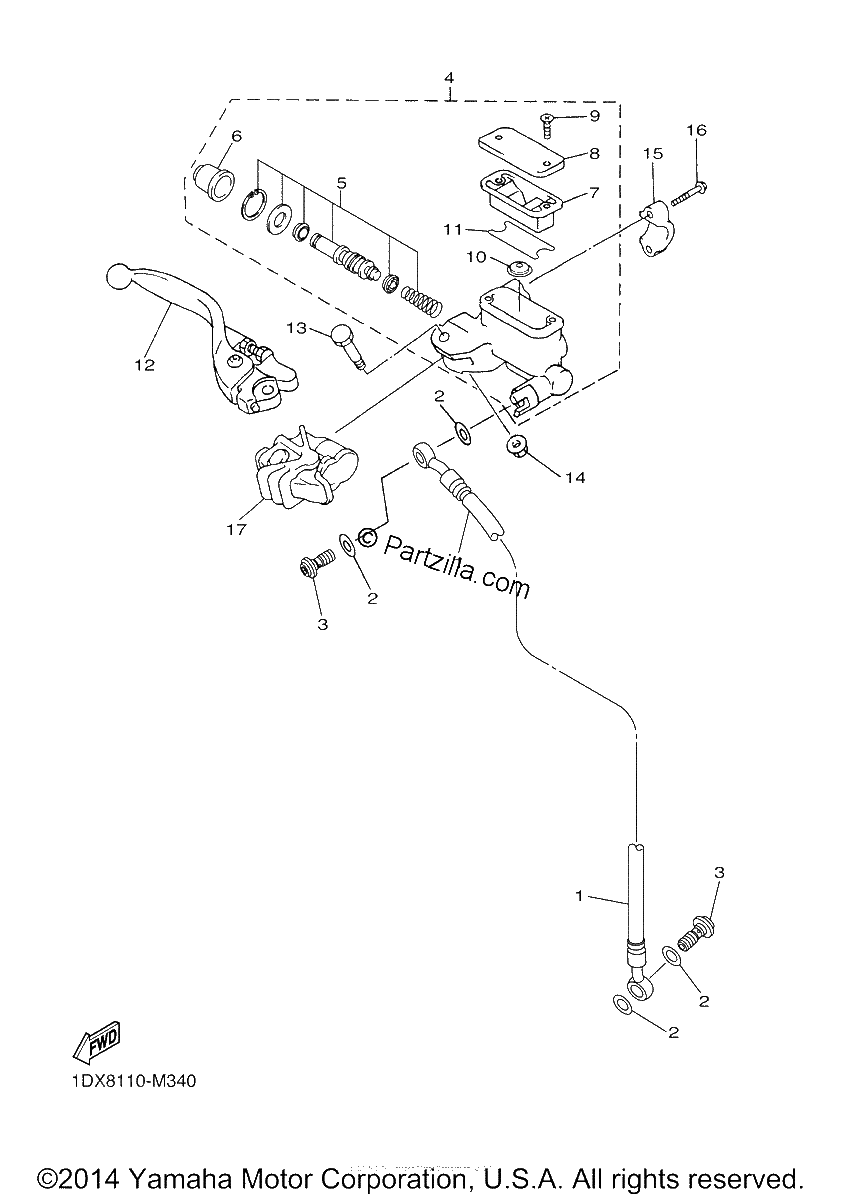 Diagrama de FRONT MASTER CYLINDER
