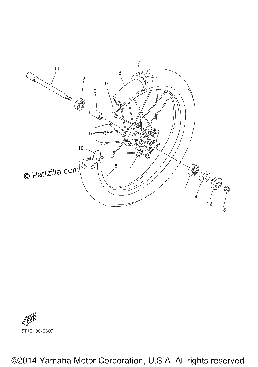 Diagrama de FRONT WHEEL
