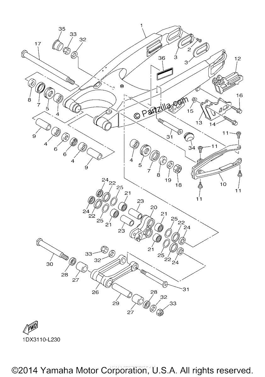 Diagrama de REAR ARM